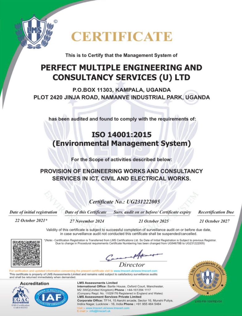 CERTIFICATION - Perfect Multiple Engineering and Consultancy Services